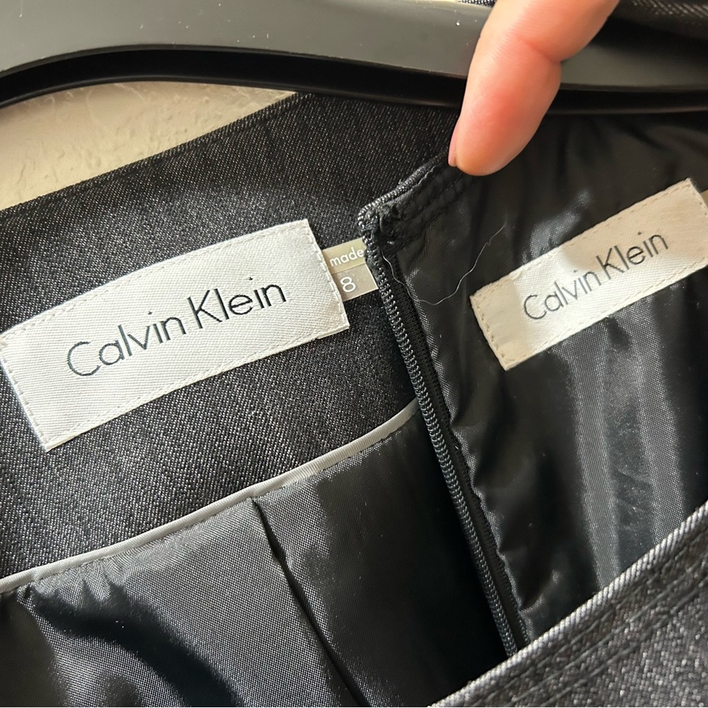 Women’s Calvin Klein Suit, worn once, sz 8, gray. - Picture 2 of 5